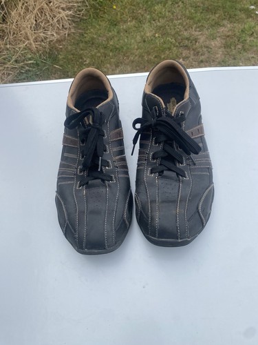 Skechers black leather casual - skechers,