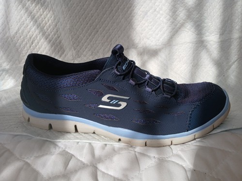 Ladies navy blue skechers with - ladies,